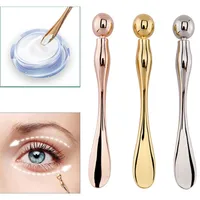Favor del masaje de la cara de metal Stick Anti -Wrinkle Cream aplicador de la m￡scara Mezcla Spatulas Scoop Eyes Massage Beauty Stick Herramienta de cuidado facial