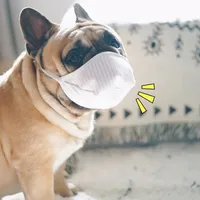 6pcs Pet Protective Mask Three-layer Non-woven Anti-fog Breathable Face Mask For Proboscis Short Nosed Dogs Mouth Muzzle Anti Bark Bite2391