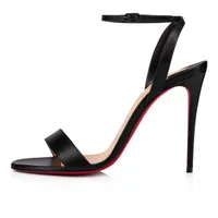 2022 Feminine Loubigirl Sandals Sunle rosse della caviglia delicata avvolta in tallone a spillo da 100 mm