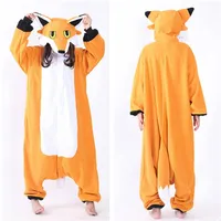 Mr Fox Cosplay Costumes Onesie Pajamas Kigurumi Jumpsuit Hoodies 성인 Romper for Halloween Mardi Gras Carnival231Z
