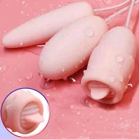 Секс -игрушечный массажер вибратор язык лизать влагалище прыгает яйцо для яиц для взрослых игрушек