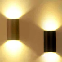 Накрытые настенные лампы Sandiy Outdoor Wall Lamp Waterpronage Night Light 10 Вт/6 Вт 2 -го крыльца Внешний шкаф для балкона садового прохода 110 В/220 T220827