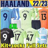 XXXL 4XL 22 23 HAALAND #9 JOAO CANCELO soccer jerseys MAHREZ DE BRUYNE Anniversary MAN FODEN GUNDOGAN 2022 2023 FERRAN BRUYNE Football shirts Kits sock Full set
