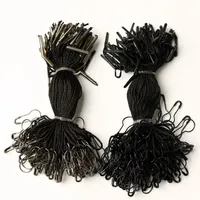 DIY naaien Crafting -1000 PCS Zwarte hang tag string met zwarte peervormige veiligheidspen 10 5 cm goed voor hangende kledingtags272L