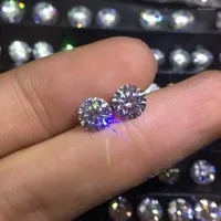 Loose Diamonds 2PCS 6mm D Color 0.8 Carat Lab Grown Moissanite Stone Jewerly Hearts Round Cut Diamond Ring Material For Anniversary