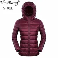 Newbang Brand Womens Down Jackets Ultra Light Down Jacket Women 5xl 6xl 7xl más Feather Invierno Fino Tall Windbreaker Coats S18101301276F