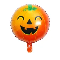 Decoração de festas Outros suprimentos para festas de evento 5pcs 18 polegadas Round Skeleton Head Pumpkin Halloween Aluminum Foil Ballon Balloon Halloween