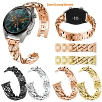 Schmuck Diamant Smart Straps Watchband Armband Austausch 20mm 22 mm für Samsung Watch Active 2 Bands Galaxy Watch 4 klassische Band 46mm 42mm