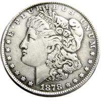 미국 1878-P-CC-S Morgan Dollar Copy Coin Brass Craft Ornaments 복제 동전 가정 장식 액세서리 264h