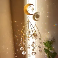 Nowatorskie przedmioty łapacza słonecznego kryształowy żyrandol iluminator tęczy wiszące wiatr Jimes domek dekoracja ogrodu dd
