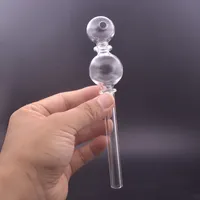 Unique Glass Smoking Pipe Oil Burner 7inch Lenght 30mm Ball Dry Herb Tobacco Burning Handcraft Bubble Smoking Water Pipe Thick Tube