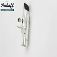 Dukoff Metall Silber plattiertes Mundst￼ck f￼r Alt -Tenor -Sopran -Saxophon -SAX -D￼se Musikinstrumente Accessoires Gr￶￟e 5 6 7 8 9247a