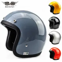 TTCO мотоциклетный шлем с стеклянным волокном светильника ретро -скутер с открытой поверхностью лица мотоцикл TTCO Riding Capacete Moto 500TX TT Q0630317I