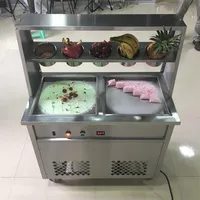 Nueva m￡quina de rollo de helado comercial 1800W Tailandia Fry Ice Cream Roll Machine Rolled Fried Ice Cream Machine272U
