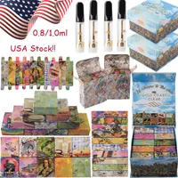 Lager i USA 0,8 ml 1 ml Atomizers Gold Coast Clear Smokers Club Package Empty Disposable Vape Pen Catrones 510 Thread Fit Vaporizer E Cigaretter