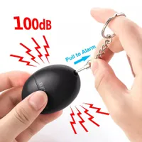 Self Defense Alarm 100dB Egg Shape Security Protect Alert Personal Safety Scream Loud Keychain Emergency Alarm For Child Elder