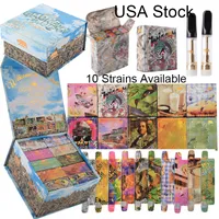 USA Stock Gold Coast Clear Atomizers Smokers Club Limited Edition Empty Vape Cartridges Pen Packaging 0.8ml 1ml 510 Thread Thick Oil Ceramic Carts