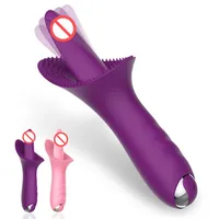 10 Speed Tongue Vibrators for Women Vibrating Massager Rechargeable Vagina G-Spot Clitoris Stimulator Female Masturbation Sex Toys260d