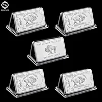 5st tyska mynta hantverk 1 troy ounce buffalo souvenir medaljion bar kopia mynt i gud vi litar p￥ silver bulion234c