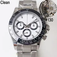 15 Styles Top Clean Factory V11 Deluxe Watch Mens Sapphire Chronograph Watches ETA 4130 Ceramic Bezel 116500 Model 904L Rostfritt st￥l Vattent￤t med l￥da