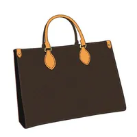 Grande Tamanho Classic Bag Style Cavias Cavias Brown Flor Black Mulher Ladies Handbag Tote Bolsa de compras Bulk Big Capcit274E