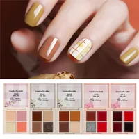 Japansk stil avtagbar solid nagelgel 4 färger grädde nagelkonst geler polska palett naglar målade lim