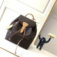 Монтсурис рюкзак Классические монограммы Empreinte Brown Flower Fashion Fashion Travel Bag Designer Designer Buckle Tie Rockpacks Turtledove S182U