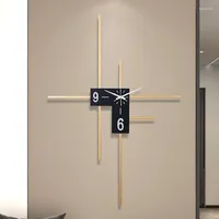 Wanduhren minimalistische Uhr Home Design Luxus Metall Digitales Silent Decor Accessoires Art Horloge Murale Geschenk