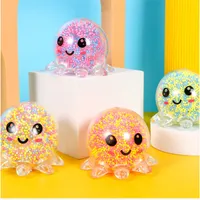 Fidget Toy Stress Stress Growing Light Squid Ball Ball Squeeze Doll Decompression Toys Bubble Octopus Ball Presente de anivers￡rio infantil 61