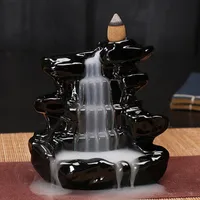 Backflow Buddhist Inciense L￡mparas hechas de cer￡mica m￺ltiples estilos Joss Stick Censador Inciende Burners de cono L￡mpara de fragancia cl￡sica 253E