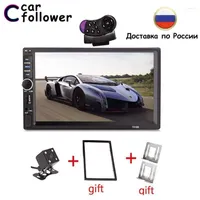 Car Follower Radio 2 Din General 7" TFT Touch Screen Player Bluetooth Audio Support Rearview Camera Steering Wheel Mp51
