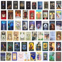 2022 NOWOŚĆ KARTY STATY 220 Gra Oracle Golden Art Nouveau The Green Witch Universal Celtic Thelema Steampunk Tarot Deck Games Dhl Hurt