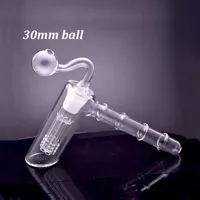 Hammer Glass Bong Hookah Akcesoria 6 Filtr ramienia Perkologi przenośne rurki do palenia Bubbler Bong Rurki wodne z 18,8 mm samce szklane rurę palnika oleju