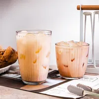 Jankng Origami -Stil transparent Tee Kaffeetasse Eisbier Hitzefeste Glas Tasse kreative Milch Juice Tassen262W