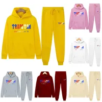 2022 Designer Tracksuit Trapstar Brand Printed Sportswear Men Winter Clothing Warm Two Pieces Set Loose Hoodie Sweatshirt Pants Jogg Size-3XL