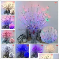 Party Decoration Led Willow Branch Lamp 20 Bbs Battery Powered Light String Vase Filler Twig Home Party Christmas Decoration Dbc Drop Dhhir