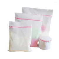 Bolsas de lavanderia 4pcs/conjunto de sutiã Produtos para roupas íntimas com zíper cestas de malha