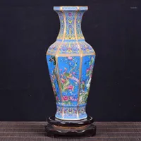 Antike Royal Chinese Porzellan Vase Dekorative Blumenvase für Hochzeit Dekoration Pot Jingdezhen Porzellan Weihnachtsgeschenk1255e