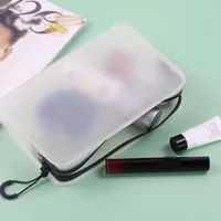 Women Matte Eva Double Zipper Cosmetic Bags Case Case Make Up Bag Bag Bag Grape Travell