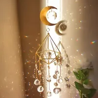 Novelty Items Sun catcher crystal chandelier illuminator rainbow hanging wind chimes home garden decoration