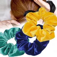 60pcs 10sets Velvet Band Scrunchie Elastic Hair Tie Headwear Веревка для взрослых бабочек узел