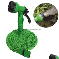 Watering Equipments Retractable Fast Connector Water Hose With Mti-Function Gun House Garden Watering Washing Latex 25Ft Expandable S Dhcjp