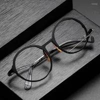 نظارة شمسية إطارات الرهان رجال التيتانيوم اليابان جولة النظارات النساء خمر قصر النظر الوصفة البصرية النظارات