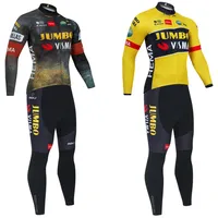 Vinter 2022 Jumbo Cycling Team Jersey 20D Bicycl Pants Mtb Ropa Ciclisom Maillot Thermal Fleece Bike Jacket Downhill Pro Mountain Bicycle Clothing Suit