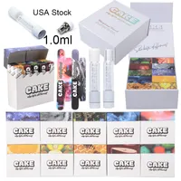 VS Stock Cake Atomizers Volledig glas Vape Cartridges Verpakkingsdruk op Lock Locke Vapes Carts Dikke Oil Vaporizer 510 DRAAD DAPPER E Sigaret