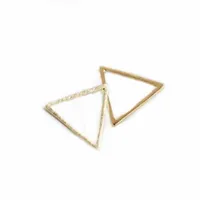 Fashion Triangle frame stud earrings Gold color plated stud earring wholesale