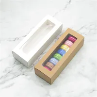 Gift Wrap 10Pcs Useful Macaron Boxes Thick Pastry Eco-friendly Packaging Rectangular Shape Cookie