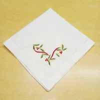 Набор из 12 домашних текстилей Рождественский ужин салфетки белый подстрекал 100% салфетка для льня