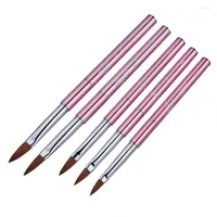 Eyelash Curler Mink Hair Acrylic Nail Art Brush Uv Gel Carving Pen Liquid Powder Diy Drawing Glitter Handle Manicure Tools