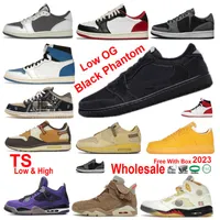 LOW OG Black Phantom 1S Basketball Shoes Revers